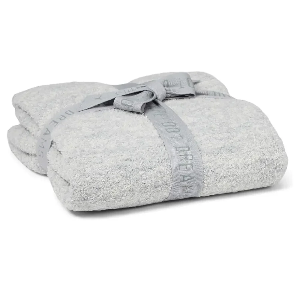 Barefoot Dreams CozyChic Ombre Blanket BDBCC22206 Unisex OS Gray Ribbed GBO2886
